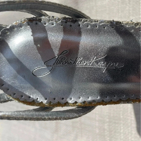 Womens Jonathan Kayne Silver Glitter Heels - Sz. 7 - Picture 3 of 6
